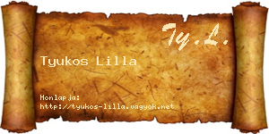 Tyukos Lilla névjegykártya